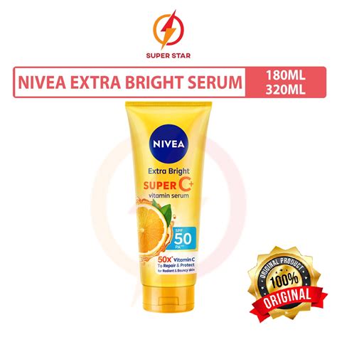 Nivea Body Extra Bright Super C Vitamin Serum Spf50 320 Ml Shopee Singapore