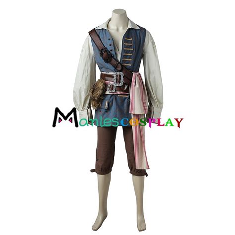 Captain Jack Costume For Pirates Of The Caribbean Jack Sparrow Cosplay