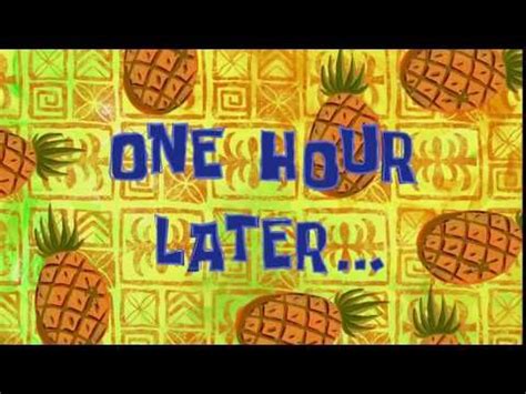 One Hour Later... | SpongeBob Time Card #122 | Spongebob time cards, Youtube banner backgrounds ...