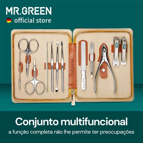 MR GREEN Conjunto Profissional De Manicure Em A O Inoxid Vel Pedicure