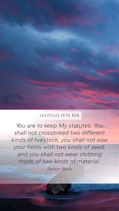 Leviticus 1919 Bsb Mobile Phone Wallpaper You Are To Keep My