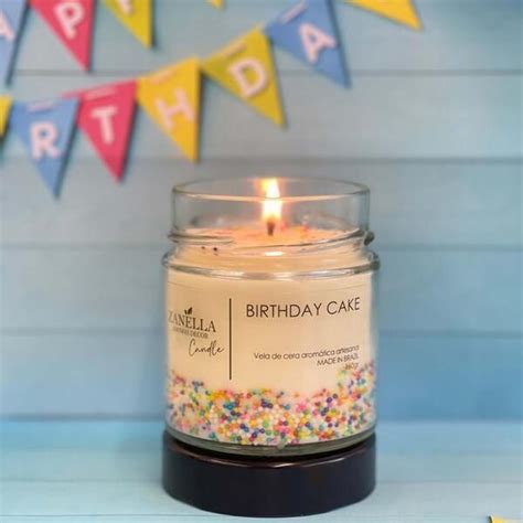 Vela Arom Tica Birthday Cake Em Vela Velas De Anivers Rio