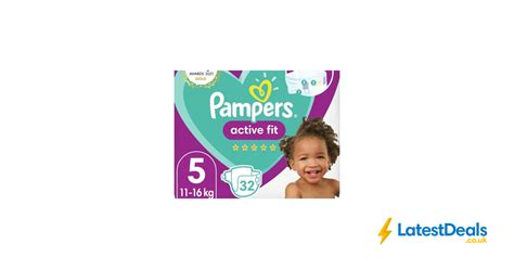 Pampers Active Fit Nappies Size 5 11 16kg Essential Pack 32 Per Pack