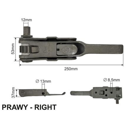 NAPINACZ PLANDEKI FIRANKI PWP PRAWY KWADRAT 12MM