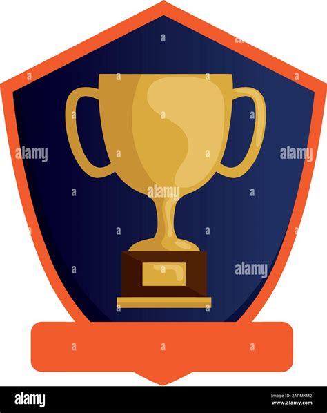 Cup Trophy Award In Shield Isolated Icon Stock Vector Image And Art Alamy