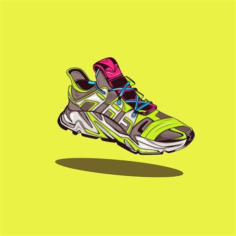 Ilustraci N De Zapatillas Modernas Con Color Pop Vector Premium