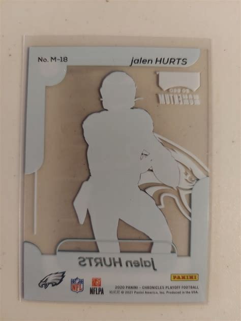 2020 Panini Chronicles Playoff Jalen Hurts Momentum Rookie Card M18