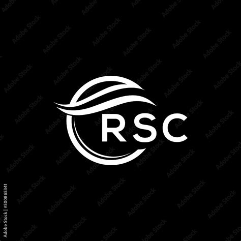 Rsc Letter Logo Design On Black Background Rsc Creative Initials