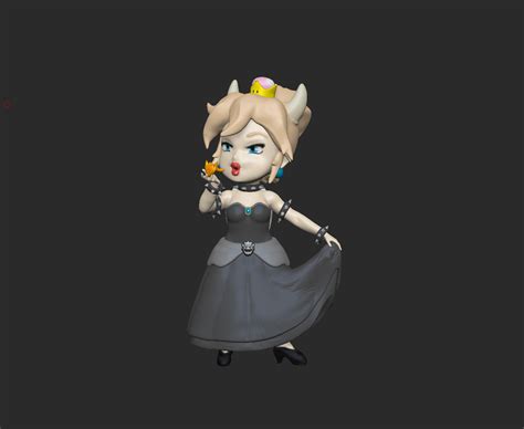 Stl File Bowsette Chibi Figure・3d Printing Design To Download・cults