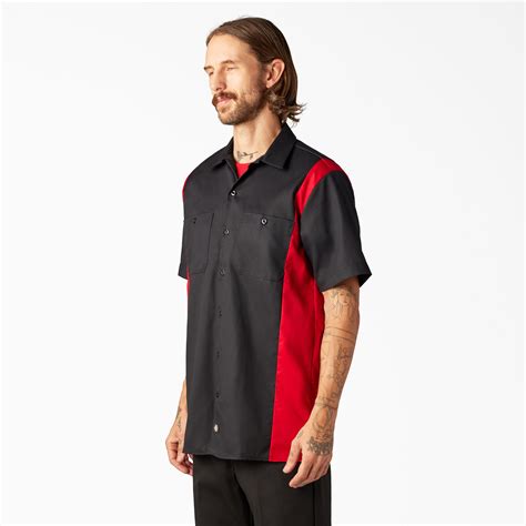 Two Tone Short Sleeve Work Shirt Mens Shirts Dickies Dickies Canada