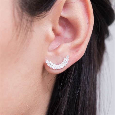 Brinco Ear Cuff Cravejado Zirc Nias Prata Danzi Joias E