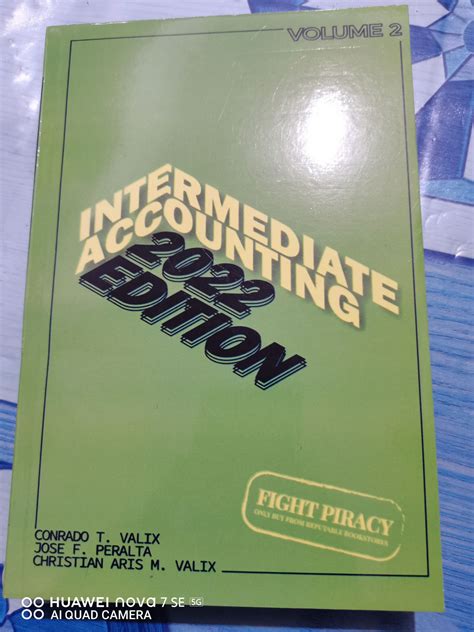 Intermediate Accounting 2022 Edition Volume 2 By Conrado T Valix