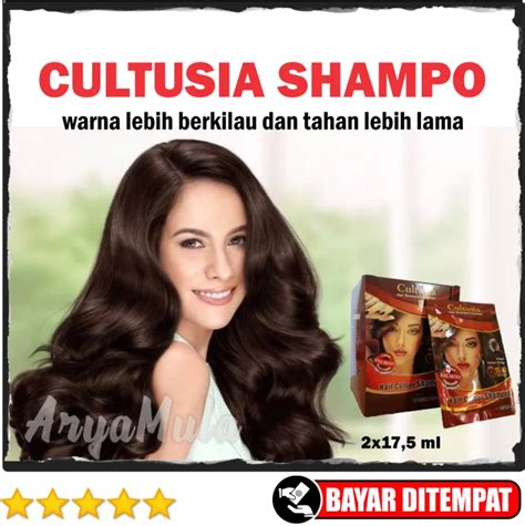 Cultusia Shampo Cultusia Dark Brown Hair Colour Shampoo Sachet Bpom