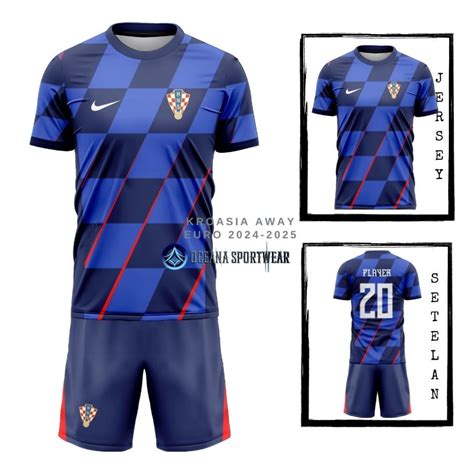 Jual JERSEY KROASIA AWAY EURO 2024 2025 FULL PRINTING PREMIUM FREE