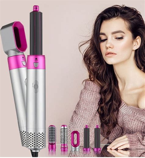 Electric Hair Dryer 5 In 1 Hair Comb Negative Ion Straightener Brush B