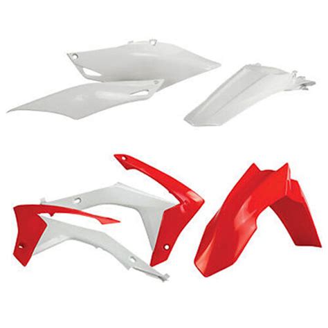 Kit Plastiche Carenature Acerbis Rosse Bianche Per Honda Crf R