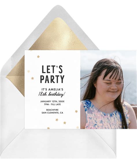 Gold Stars Invitations | Greenvelope.com