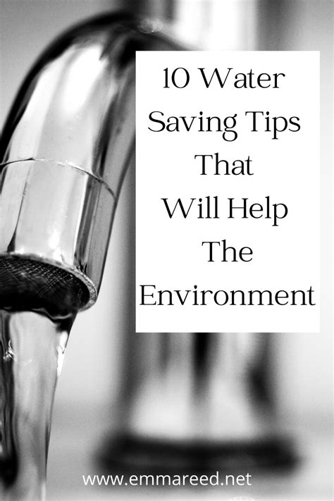 10 Water Saving Tips That Will Help The Environment Emma Reed