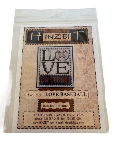 Hinzeit Love Baseball Love Bits Counted Cross Stitch Pattern No Charm