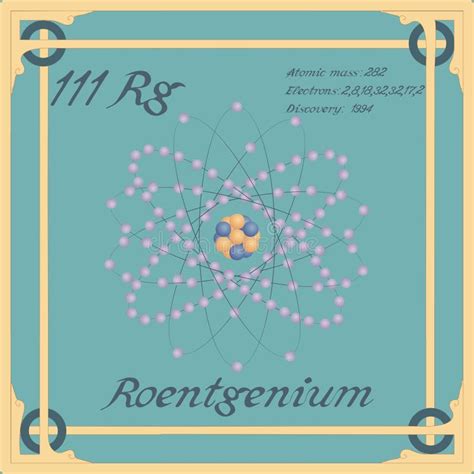 Roentgenium Rg Chemical Element. Roentgenium Sign With Atomic Number. Chemical 111 Element Of ...