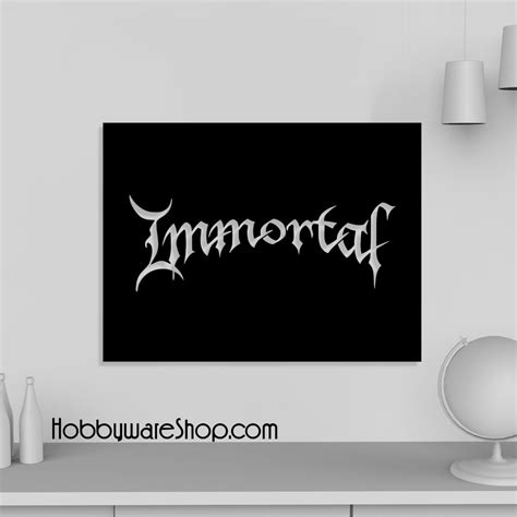 Immortal Wall Art Immortal Logo Artwork Wooden Framed Object For Wall