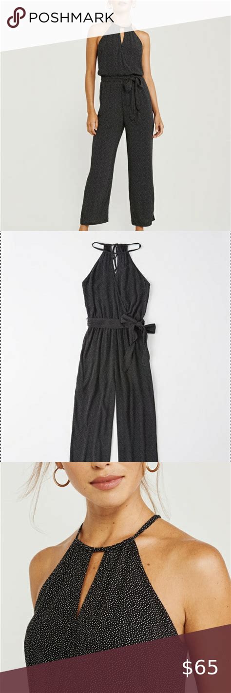 NWT Abercrombie Fitch High Neck Jumpsuit Stylish Rompers High Neck