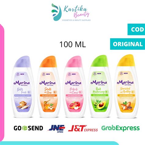 Jual Body Lotion Marina Natural 95 Ml Kecil Losyen Marina Henbodi