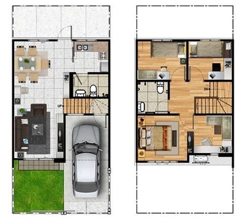 Planos De Duplex Dormitorios Duplex Planos Casas De Dos Pisos