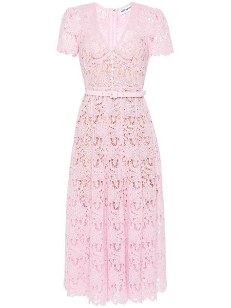 Self Portrait Guipure Lace Midi Dress Farfetch