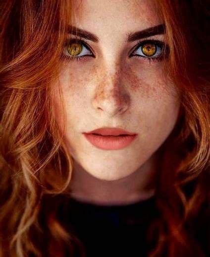 Trendy Eye Amber Color Character Inspiration Ideas Red Hair Woman