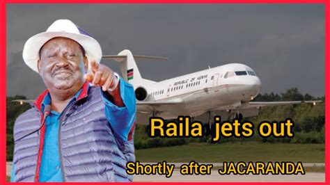 Breaking Raila Jets Out Of Kenya Shortly After Shaking Jacaranda