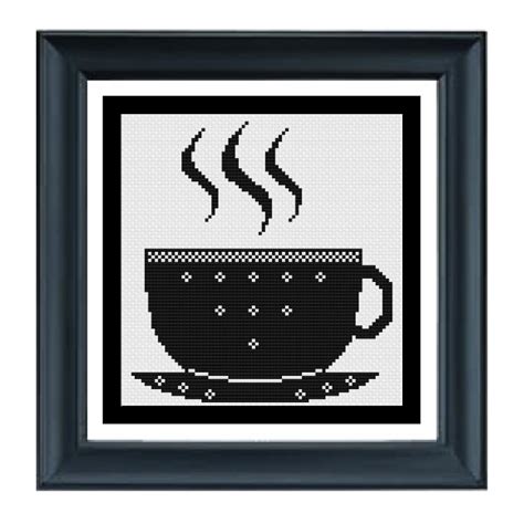 Coffee Cups 3 Pattern Collection Counted Cross Stitch Etsy