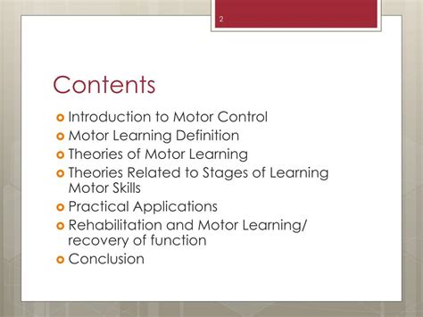 Ppt Motor Control And Motor Learning In Rehabilitation Powerpoint