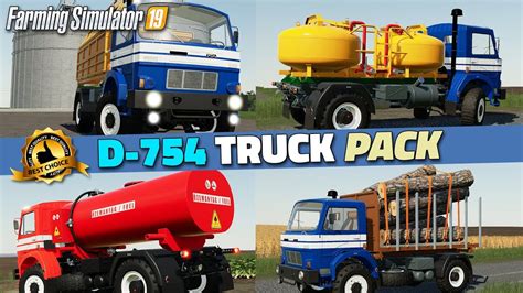 Fs19 D 754 Truck Pack V120 Review Youtube