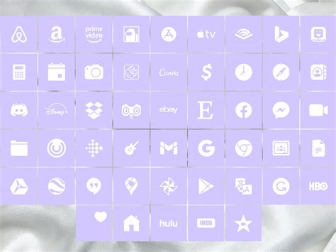 100 Light Purple Aesthetic IOS 14 App Icons | Etsy