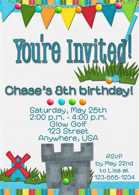 Putt Putt Golf Birthday Party Invitation - Etsy