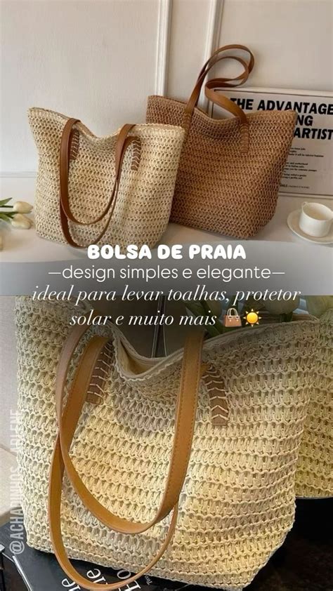 Bolsa Para Praia De Palha - Bolsa de Palha Praia: Espaço e Estilo Para Seus Dias de Verão! 🏖️ ...