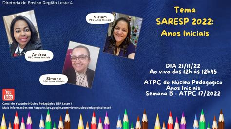 Npe Leste Atpc Anos Iniciais Dia Ao Vivo S