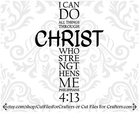 I Can Do All Things Through Christ Who Strengthens Me Svg - Etsy