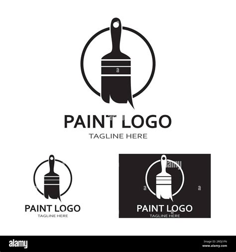 Paint Logo Vector Icon Illustration Stock Vector Image And Art Alamy