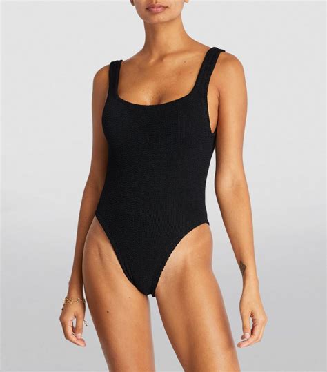 Womens Hunza G Black Square Neck Swimsuit Harrods Uk