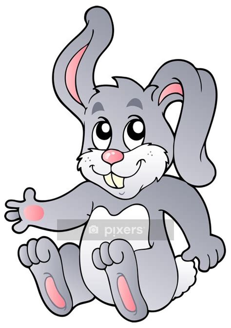 Wall Decal Cute Sitting Bunny Pixersuk