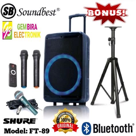 Jual Speaker Aktif Soundbest 15 Inch FT89 Portable Meeting Wireless