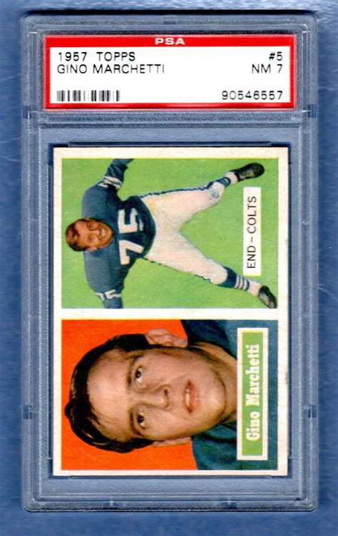 Topps Gino Marchetti Colts Psa Ebay