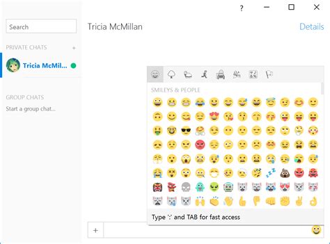 Using Emoji Trillian