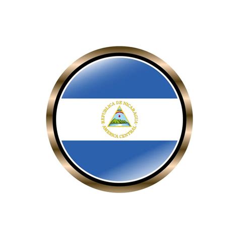 Premium Vector Nicaragua Flag Circle Button Vector Template Trendy