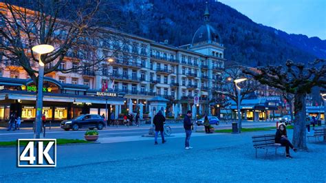 Interlaken Switzerland 🇨🇭 Scenic Evening Walk In The Most Visited Swiss