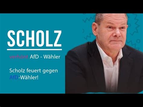 Scholz Feuert Gegen Afd W Hler Youtube