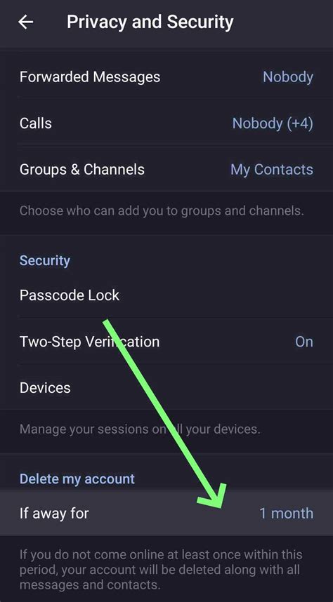 how to delet telegram account