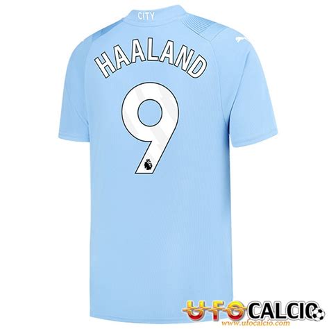 Maglie Calcio Manchester City HAALAND 9 2023 2024 Prima A Poco